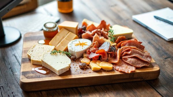 10 idées savoureuses pour un plateau de fromages et charcuterie au travail